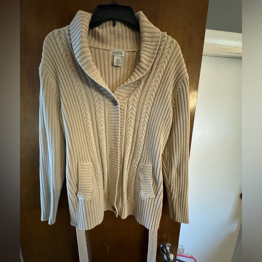 Ladies chunky belted cardigan